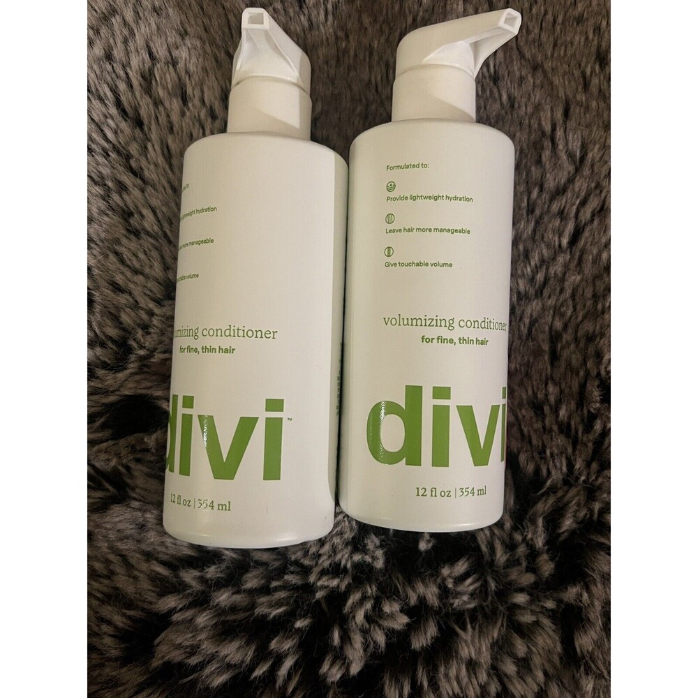 New Sealed Divi Volumizing Conditioner For Fine Thin Hair 12 Fl Oz, Lot of 2